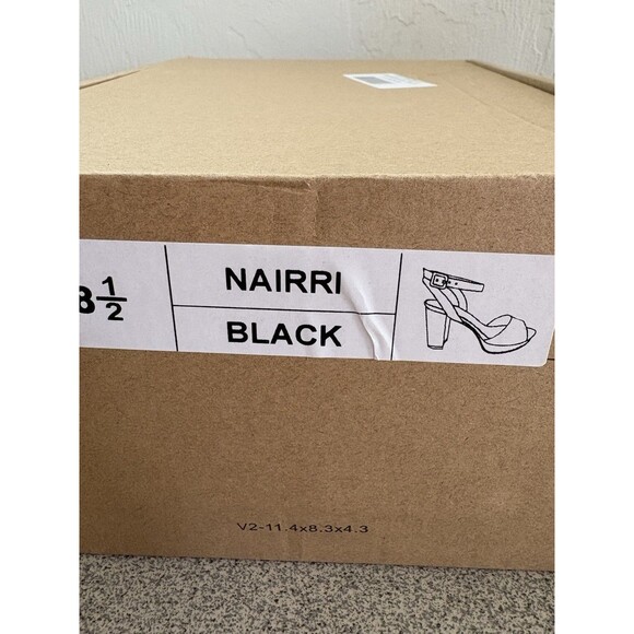 Nairri Journee Collection New In Box Womens Black Strappy Block Heels Size 8 1/2 - Picture 10 of 10